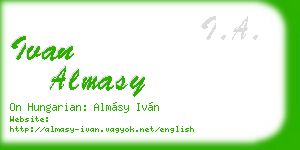 ivan almasy business card